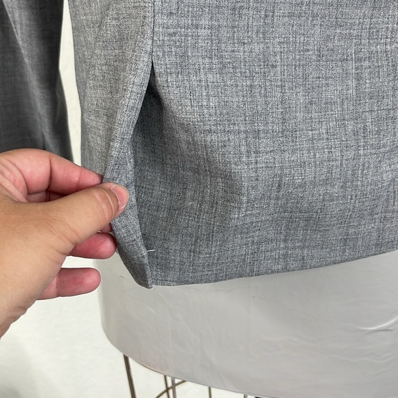 Banana Republic Marled Heathered Single Button Notched Slim Lapel Blazer - Picture 6 of 10